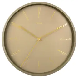 Wanduhr Belle Gr&uuml;n, Goldfarben 35/35/4 cm