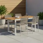 m&ouml;max Gartentisch Naxos Silberfarben Akazie ca. 70x74x120cm