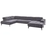 XXXLutz Lauterach - Ihr M&ouml;belhaus bei Bregenz Wohnlandschaft in Velours Anthrazit