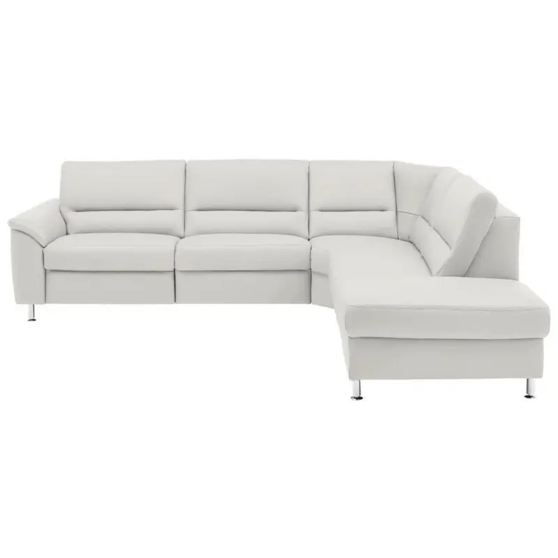 Ecksofa in Echtleder Wei&szlig; 290/249 cm