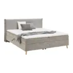 M&ouml;belix Boxbett Veloria Grau ca. 180x200cm