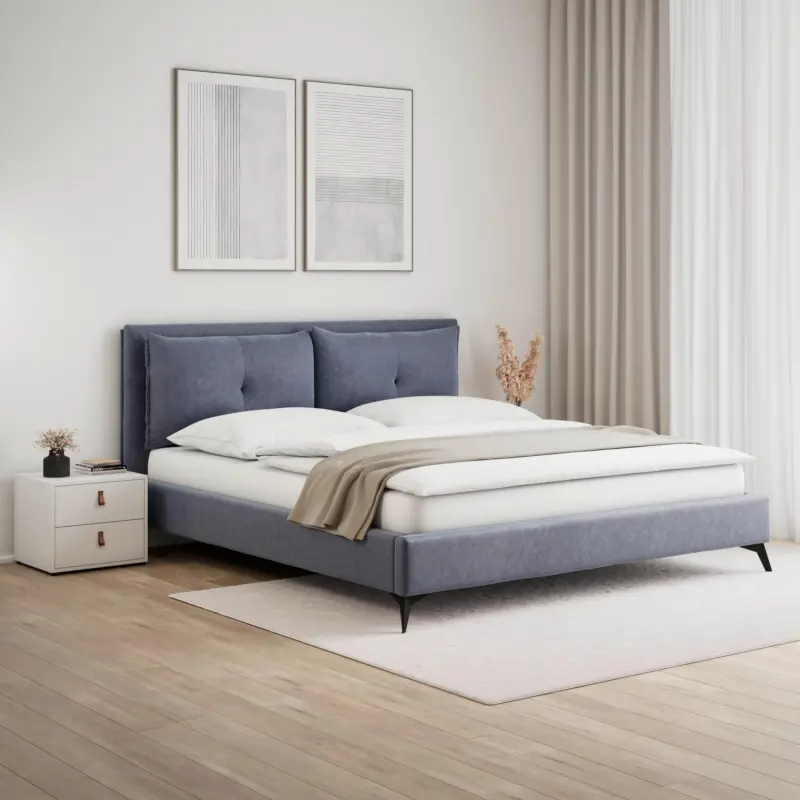 Polsterbett Sleepy Graublau ca. 180x200 cm