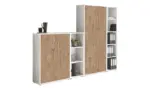 m&ouml;max Aktenschrank Office Edition Sw Set 4 Wei&szlig;/Eichefarben