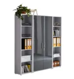 m&ouml;max Aktenschrank Office Edition Sw Set 3 hoch Grau