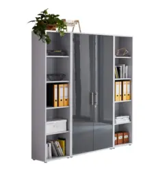 Aktenschrank Office Edition Sw Set 3 hoch Grau
