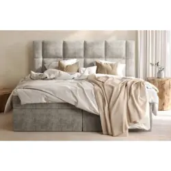 Boxbett 180/200 cm in Taupe