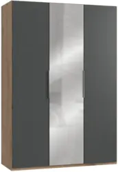 Dreht&uuml;renschrank Level 36A mit Spiegel ca.150cm Graphitfarben