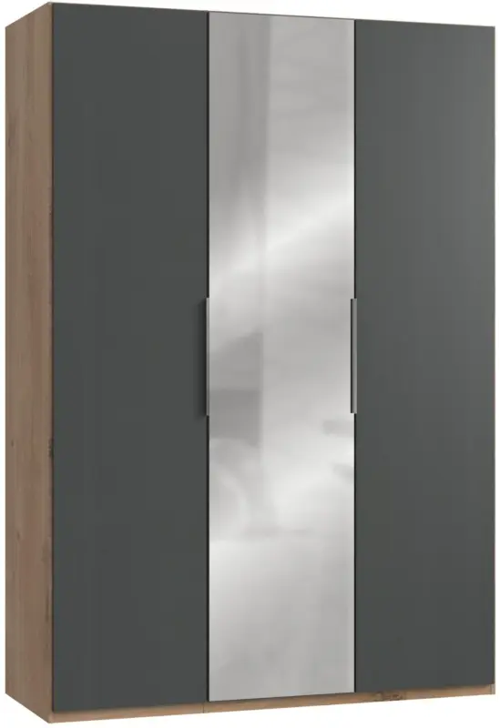 Dreht&uuml;renschrank Level 36A mit Spiegel ca.150cm Graphitfarben