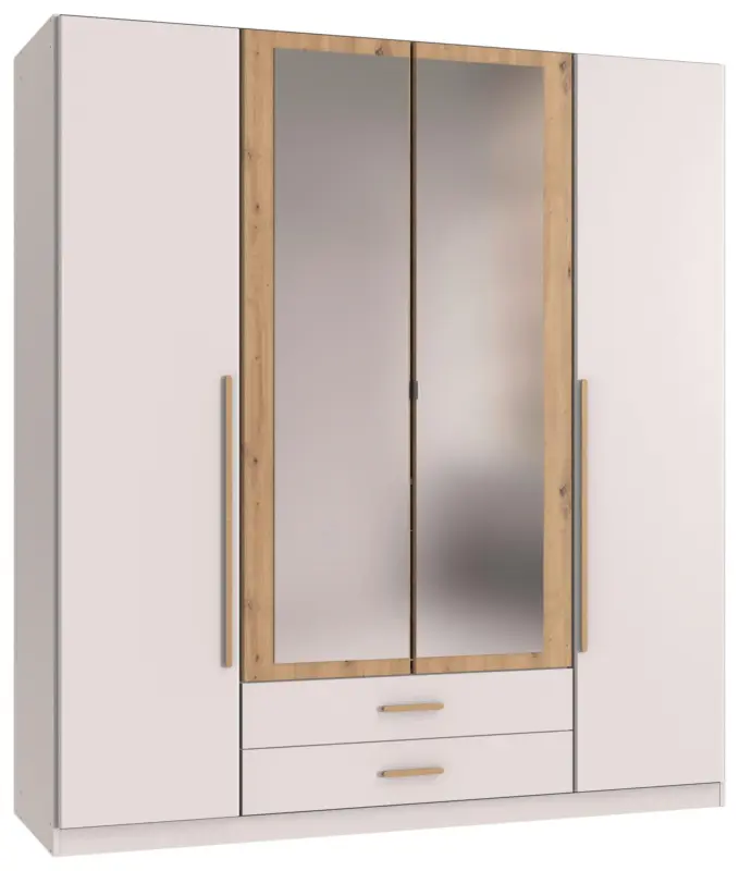 Dreht&uuml;renschrank Marburg Eiche Artisan/Wei&szlig;