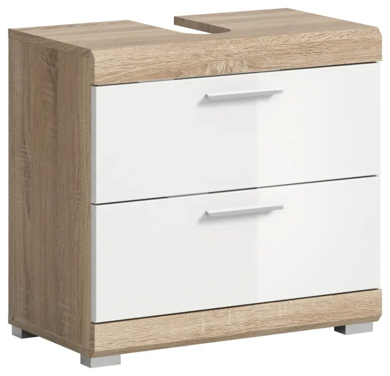 Waschbeckenunterschrank Lambada Eiche/Wei&szlig;