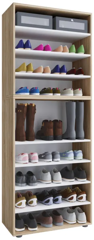 Schuhregal Lona XXL ca.70x183x37cm Eiche Dekor