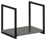 m&ouml;max Badezimmerregal 'New York', Grau/Schwarz 33x28 cm