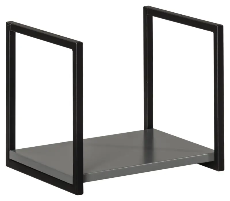 Badezimmerregal 'New York', Grau/Schwarz 33x28 cm