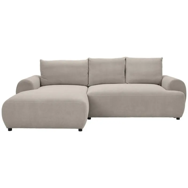 Ecksofa in Webstoff Beige 175/265 cm