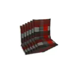 XXXLutz Sesselauflagenset in Grau, Rot, Dunkelgrau Karo