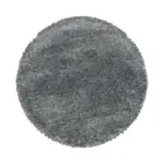 m&ouml;max Hochflorteppich Fluffy Hellgrau &Oslash; ca. 120cm