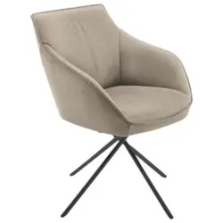 Armlehnstuhl Lederauswahl, Stoffauswahl, Typenauswahl, Gestellauswahl, automatische R&uuml;ckholfunktion, Sitzfl&auml;che 320&deg; drehbar Flachgewebe