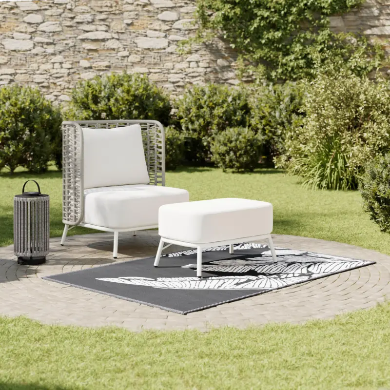 Outdoorteppich Flavia Schwarz ca. 120x180 cm