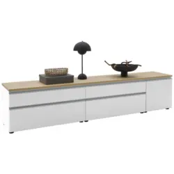 Lowboard 225/46/41 cm 4 Schublade(n) erweiterbar, Typenauswahl, Beim&ouml;bel erh&auml;ltlich, stehend, h&auml;ngend