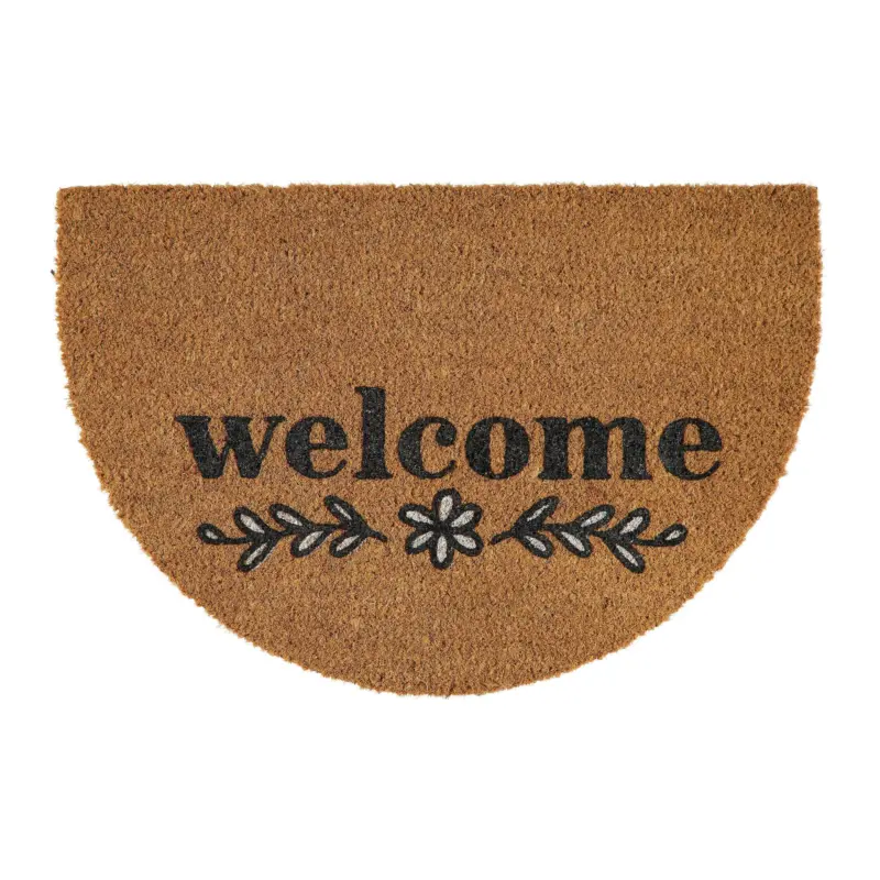 Fu&szlig;matte Welcome Halbrund in Naturfarben