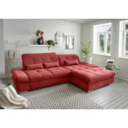 Ecksofa Dalida in Chenille Rot