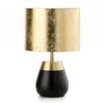 m&ouml;max Nachttischleuchte Kint Schwarz/Gold max. 22 Watt