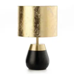 Nachttischleuchte Kint Schwarz/Gold max. 22 Watt