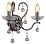 m&ouml;max Wandleuchte Camila Klar/Schwarzchrom Wandlampe