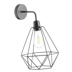 Wandleuchte Baldo Schwarz max. 22 Watt Wandlampe