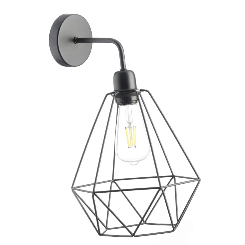 Wandleuchte Baldo Schwarz max. 22 Watt Wandlampe