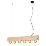 M&ouml;belix H&auml;ngeleuchte Argo Schwarz/Eiche max. 22 Watt