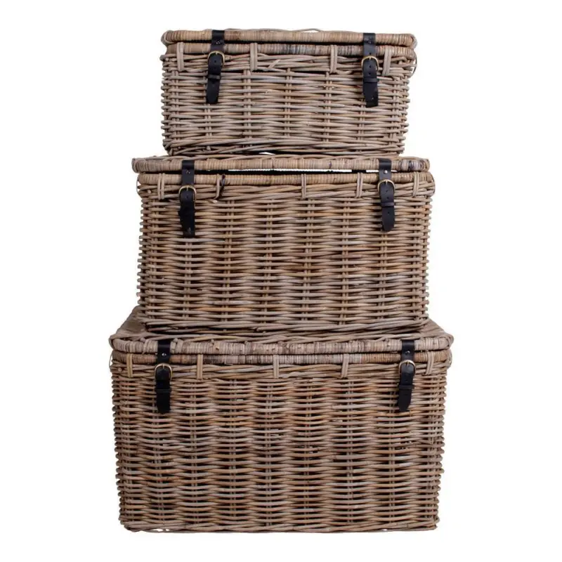 Korbset Depot Storage Trunk Naturfarben, 3er Set