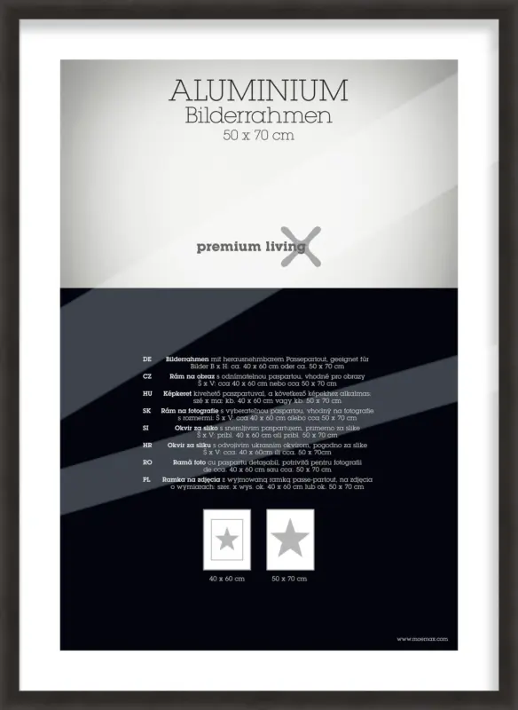 Bilderrahmen Aluminium ca. 50x70cm