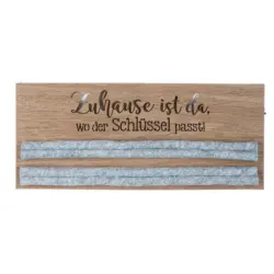 Schl&uuml;sselhalter Hellgrau/Braun