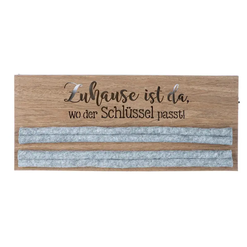 Schl&uuml;sselhalter Hellgrau/Braun