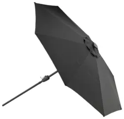 Sonnenschirm Sabal m. LED ca. 270x241 cm Schwarz Solar