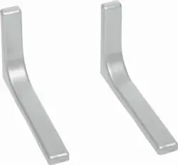 Wandhalter Leonardo 2er-Set Metall Silber L: 24 cm