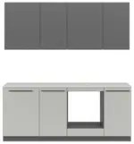 m&ouml;max K&uuml;chenblock Milino o. E-Ger&auml;te Grau