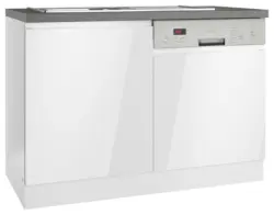 Sp&uuml;lenunterschrank Monza ca. 120x86 cm Wei&szlig;/Grau