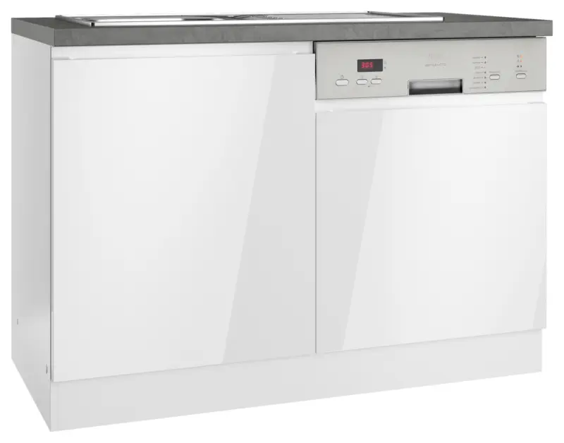 Sp&uuml;lenunterschrank Monza ca. 120x86 cm Wei&szlig;/Grau