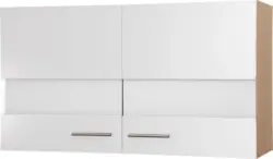 K&uuml;chenoberschrank Merle Wei&szlig;/Eichefarben