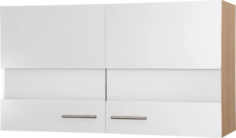 K&uuml;chenoberschrank Merle Wei&szlig;/Eichefarben