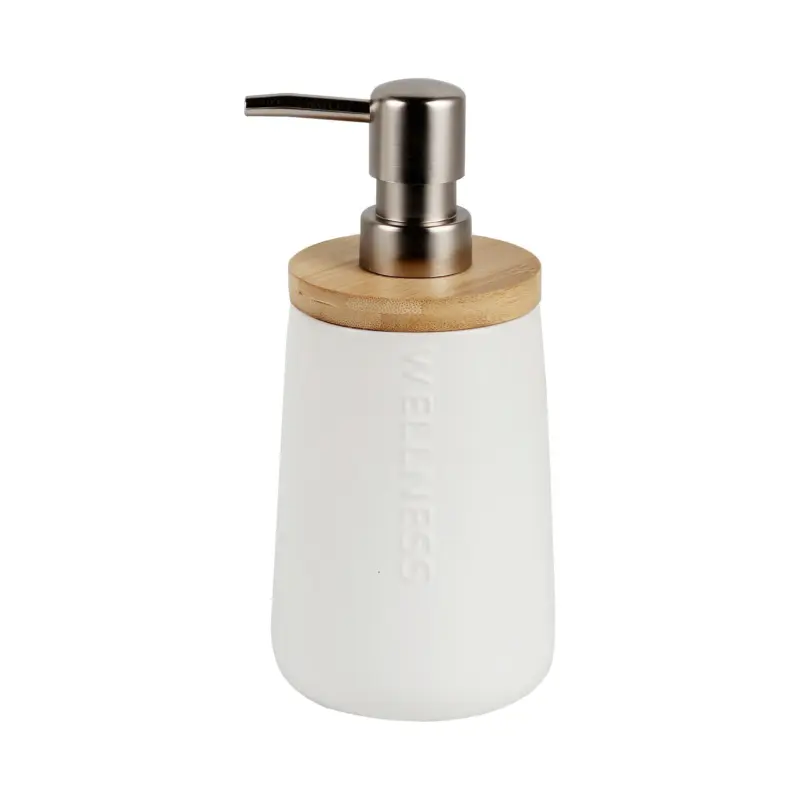 Seifenspender Edna Wei&szlig;/Naturfarben