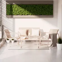 Gartenset Alin Beige, 4-teilig