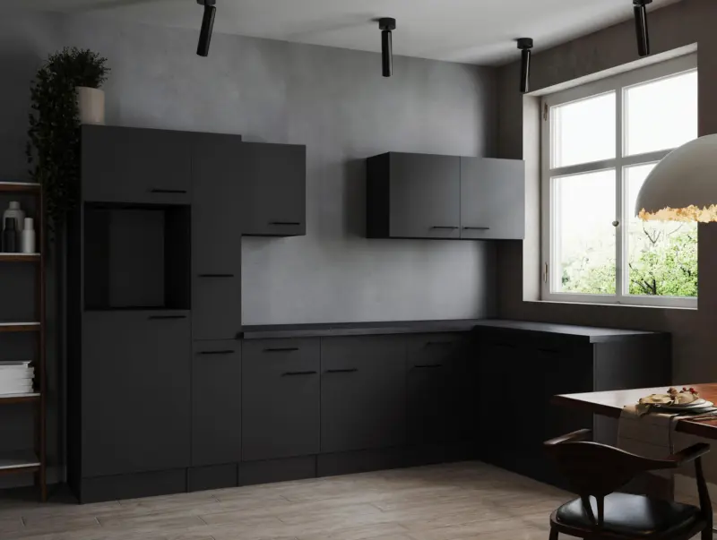 Eckk&uuml;che Oliver o. Ger&auml;te ca. 310x172cm Dunkelgrau