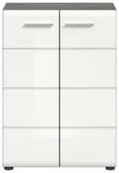 Kommode Salsa ca. 60x85x37 cm Wei&szlig;/Rauchsil.