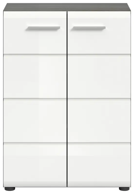 Kommode Salsa ca. 60x85x37 cm Wei&szlig;/Rauchsil.