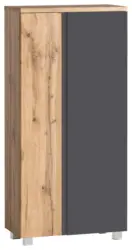 Midischrank Varese ca. 65x130 cm Grau/Eiche