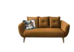 m&ouml;max 2,5-Sitzer-Sofa Baggio Gelb Velours