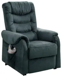 Fernsehsessel Nino Dunkelblau Velours